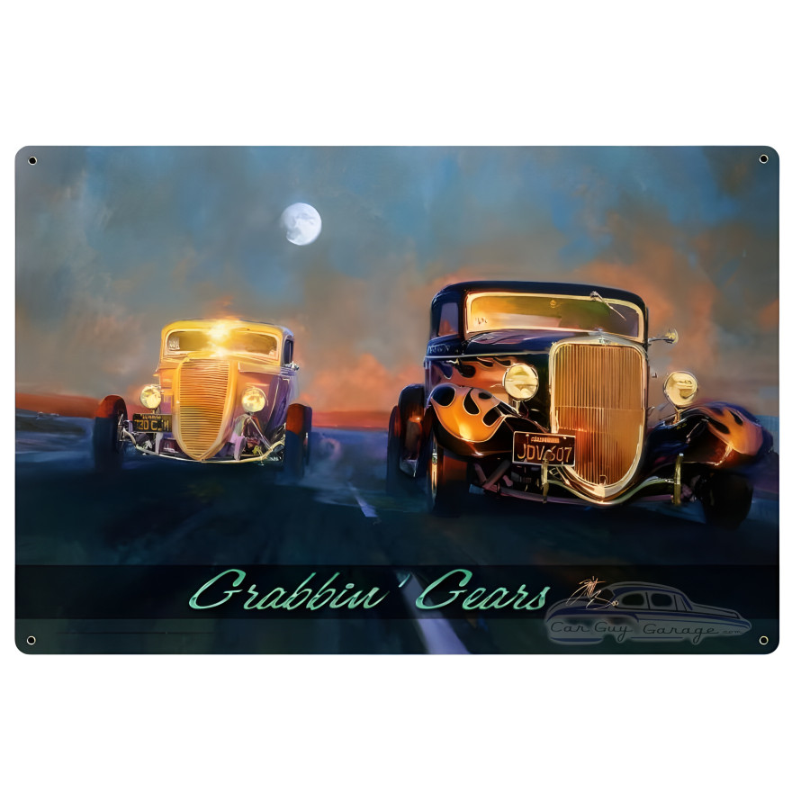 Grabbin Gears Metal Sign - 36" x 24"