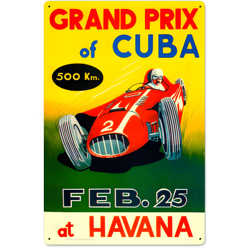 Grand Prix Cuba Metal Sign - 16" x 24"
