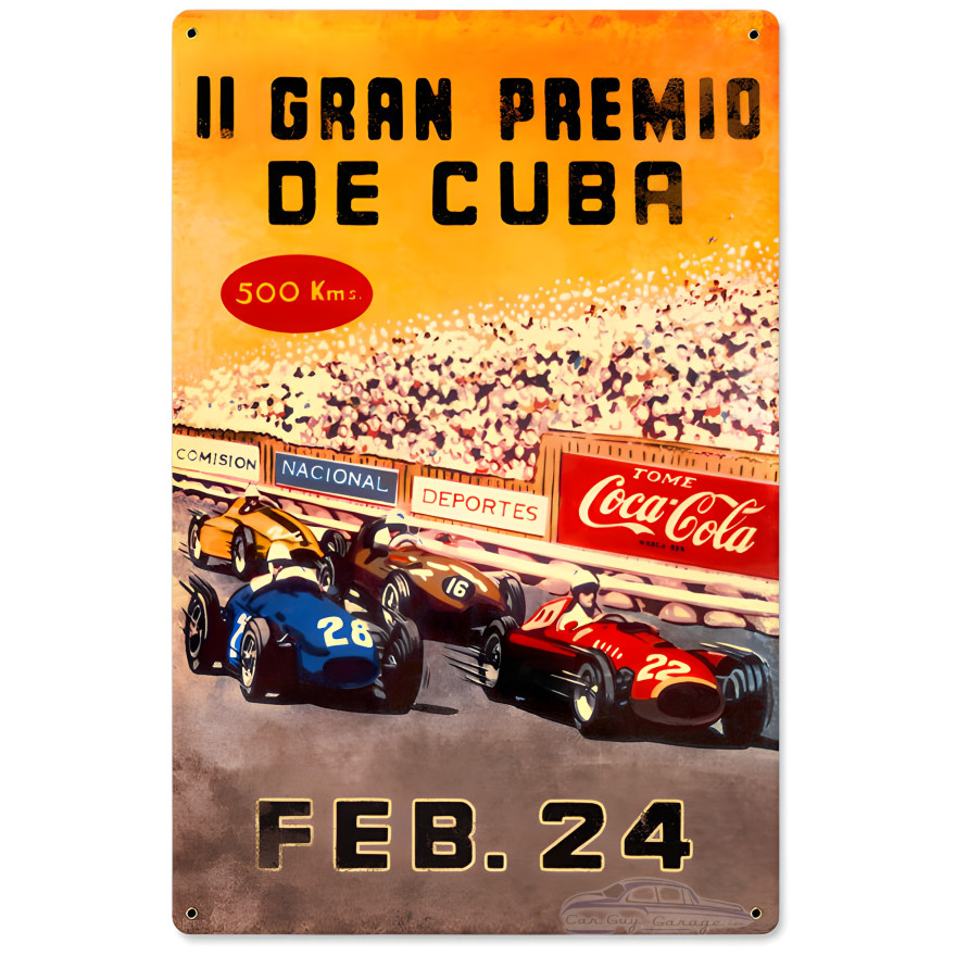 Gran Premio Cuba Metal Sign - 12" x 18"
