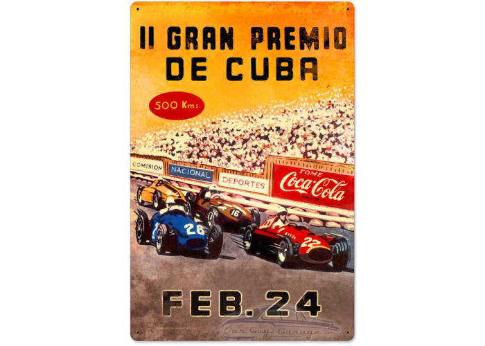Gran Premio Cuba Metal Sign