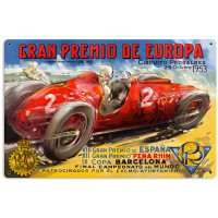 Gran Premio Europa Metal Sign - 12" x 18"