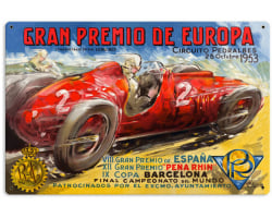 Gran Premio Europa Metal Sign - 12" x 18"