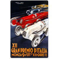 Gran Premio Italia Metal Sign - 12" x 18"