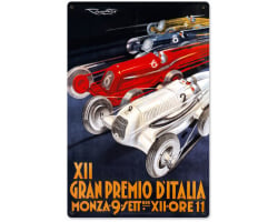 Gran Premio Italia Metal Sign - 12" x 18"