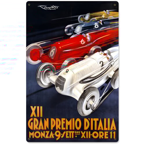 Gran Premio Italia Metal Sign - 12" x 18"