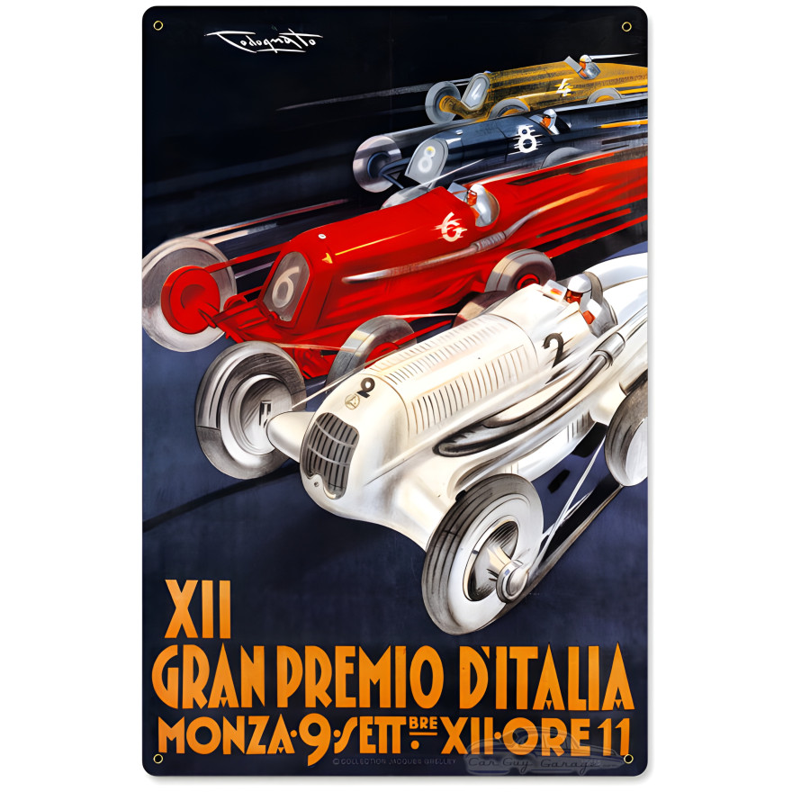 Gran Premio Italia Metal Sign - 12" x 18"