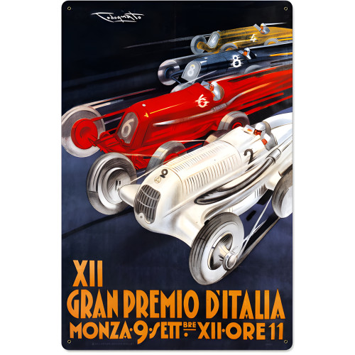 Gran Premio Italia Metal Sign - 16" x 24"