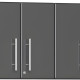 Grey Modular 4 Piece Wall Cabinet Kit