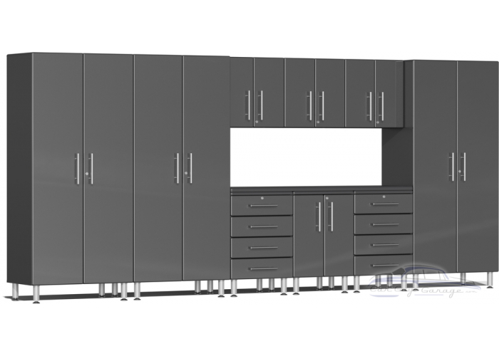 Graphite Grey Metallic MDF 10-Piece Kit with Recessed Worktop