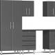 Grey Modular 6 Piece Kit with Workstation