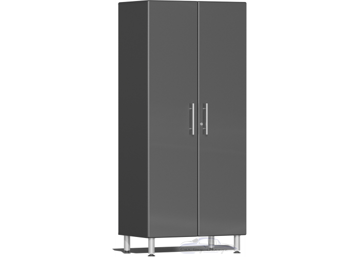 Graphite Grey Metallic MDF 2-Door Tall Closet