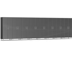Graphite Grey Metallic MDF 8-Piece Tall Cabinet Kit