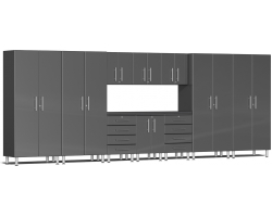Graphite Grey Metallic MDF 11-Piece Kit with Workstation