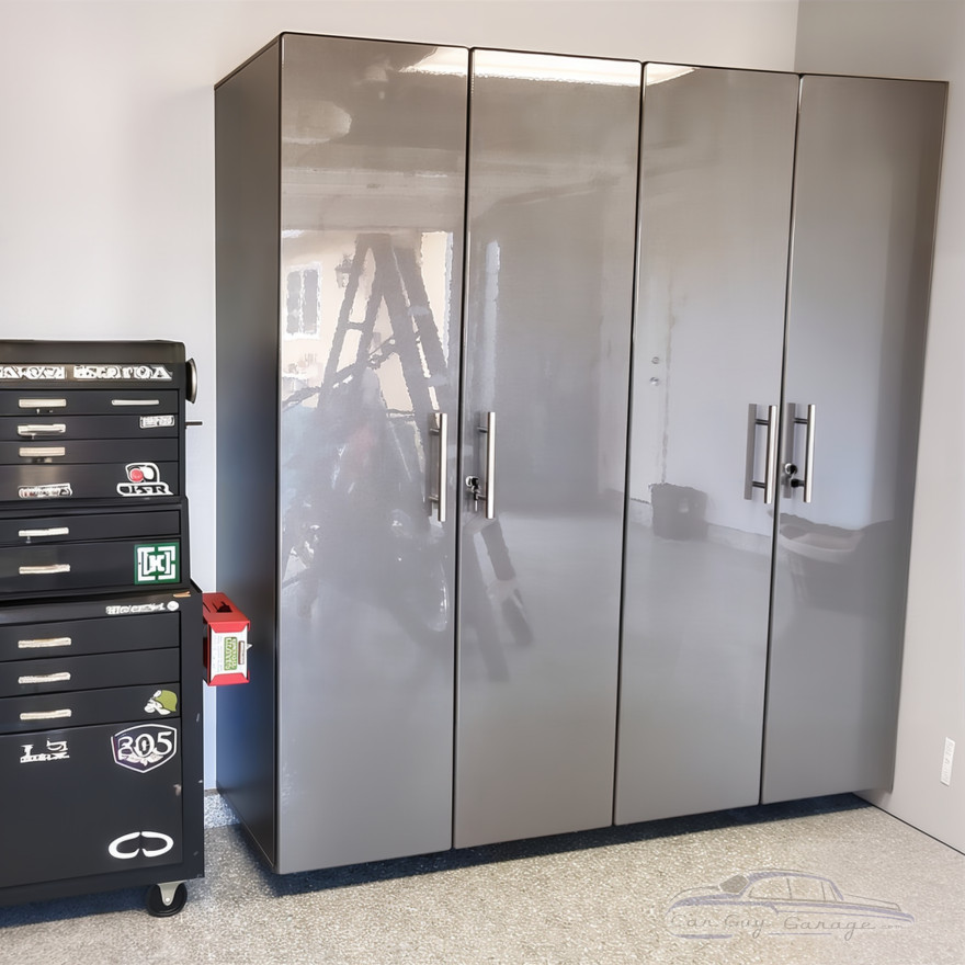 Grey Modular 2 Piece Garage Storage Closets Grey Modular 2 Piece Garage Storage Closets
