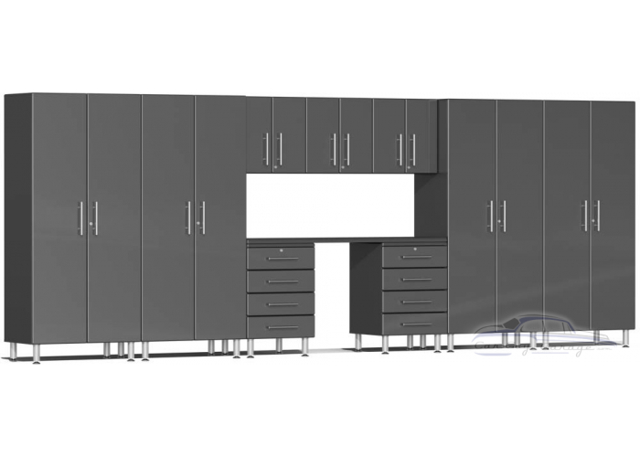 Graphite Grey Metallic MDF 10-Piece Kit with Recessed Worktop