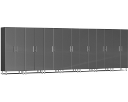 Graphite Grey Metallic MDF 7-Pc Tall Garage Closets