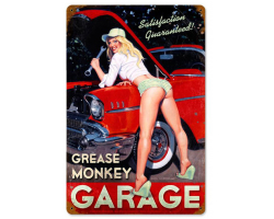 Grease Monkey Metal Sign - 12" x 18"