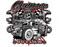 Greaser 3 Metal Sign - 14" x 14"