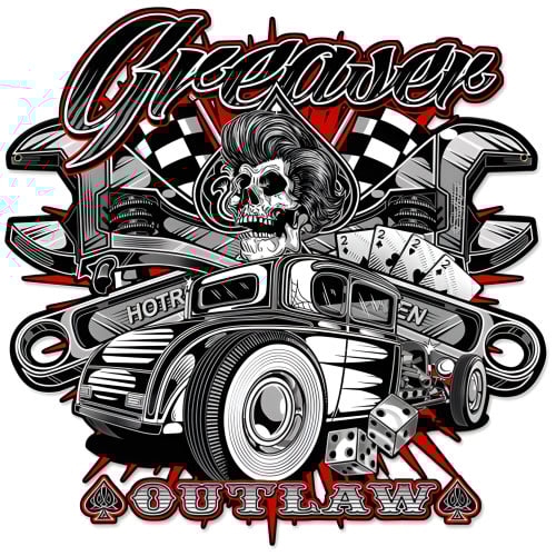 Greaser 3 Metal Sign - 24" x 24"