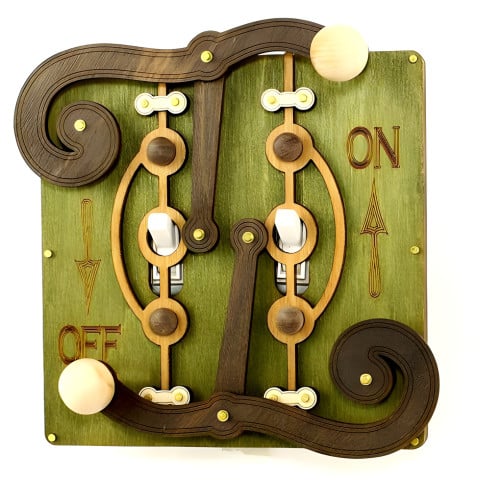 Green Double Toggle Fulcrum Light Switch Plate
