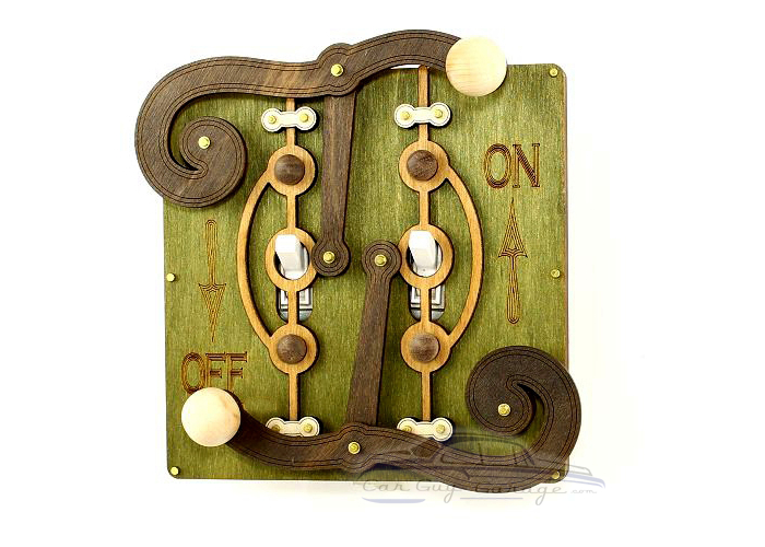 Green Double Toggle Fulcrum Light Switch Plate