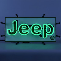 Jeep Logo Green Neon Sign - 17" x 8"