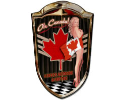 Grill Sign Canadian Babe Metal Sign - 24" x 36" Custom Shape