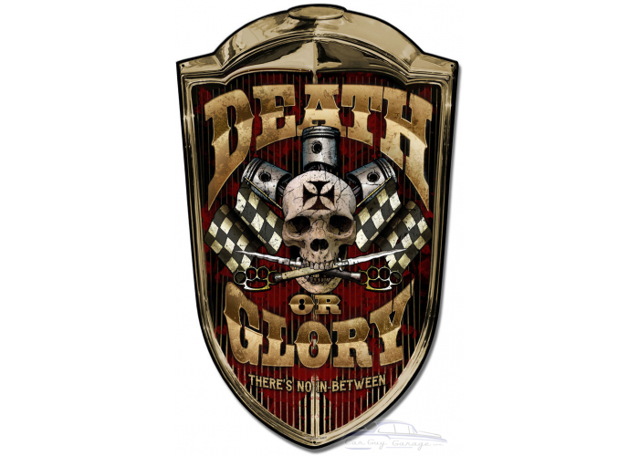 Grill Sign Death or Glory Metal Sign