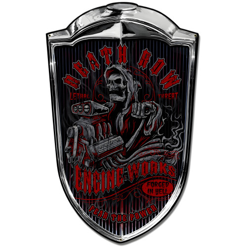 Grill Sign Death Row Metal Sign - 24" x 36" Custom Shape