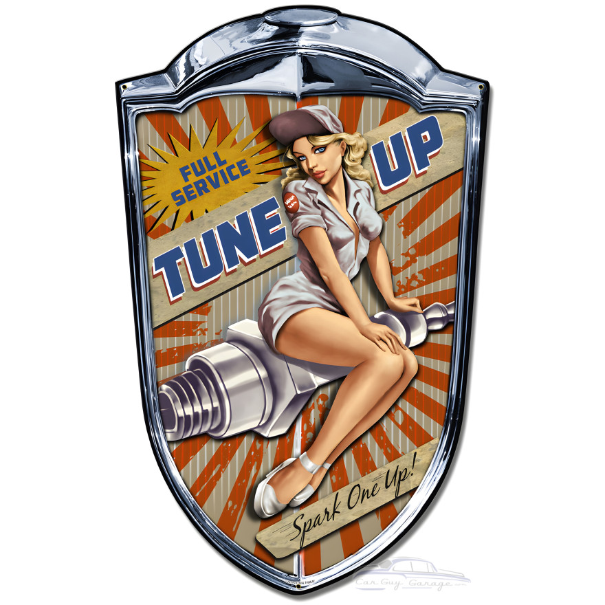Grill Sign Spark One Up Metal Sign - 24" x 36" Custom Shape