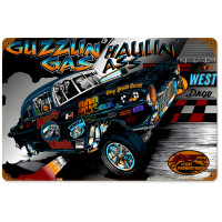 Guzzlin Gas Metal Sign - 18" x 12"