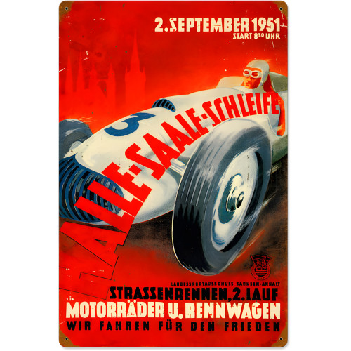 Halle Saale Racetrack Metal Sign - 16" x 24"