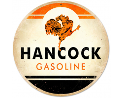 Hancock Gasoline Metal Sign - 14" x 14"
