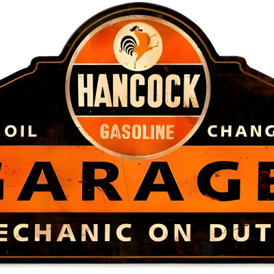 Hancock Gas Pay Station Metal Sign