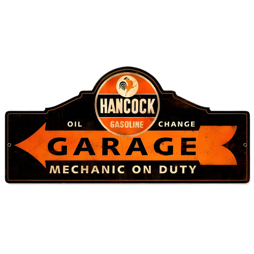 Hancock Gas Pay Station Metal Sign - 26" x 12"