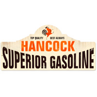 Hancock Gas Station Metal Sign - 26" x 12"
