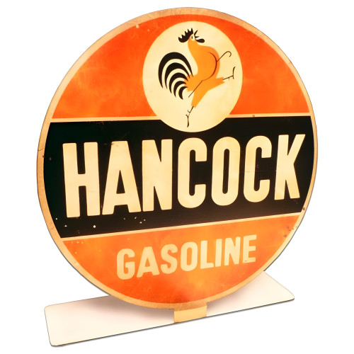 Hancock Gas Topper Metal Sign - 8" x 8"