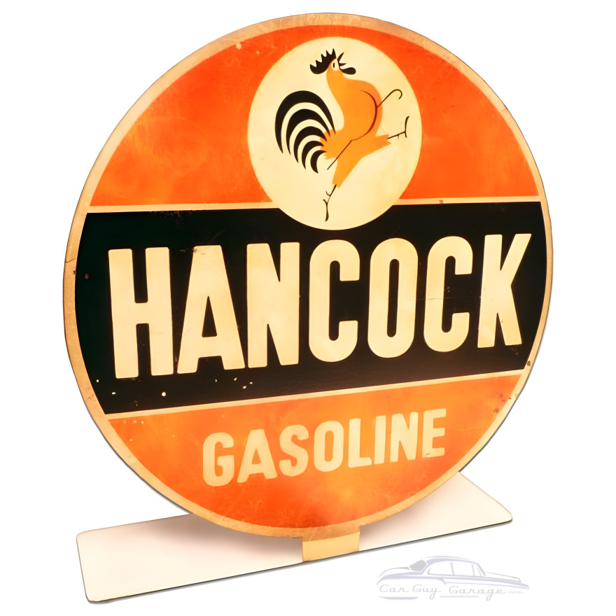Hancock Gas Topper Metal Sign - 8" x 8"