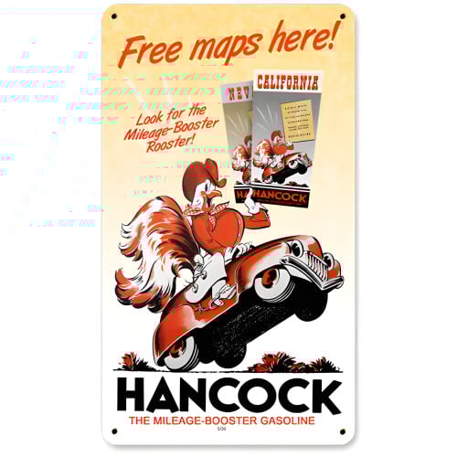Hancock Maps Metal Sign - 8" x 14"