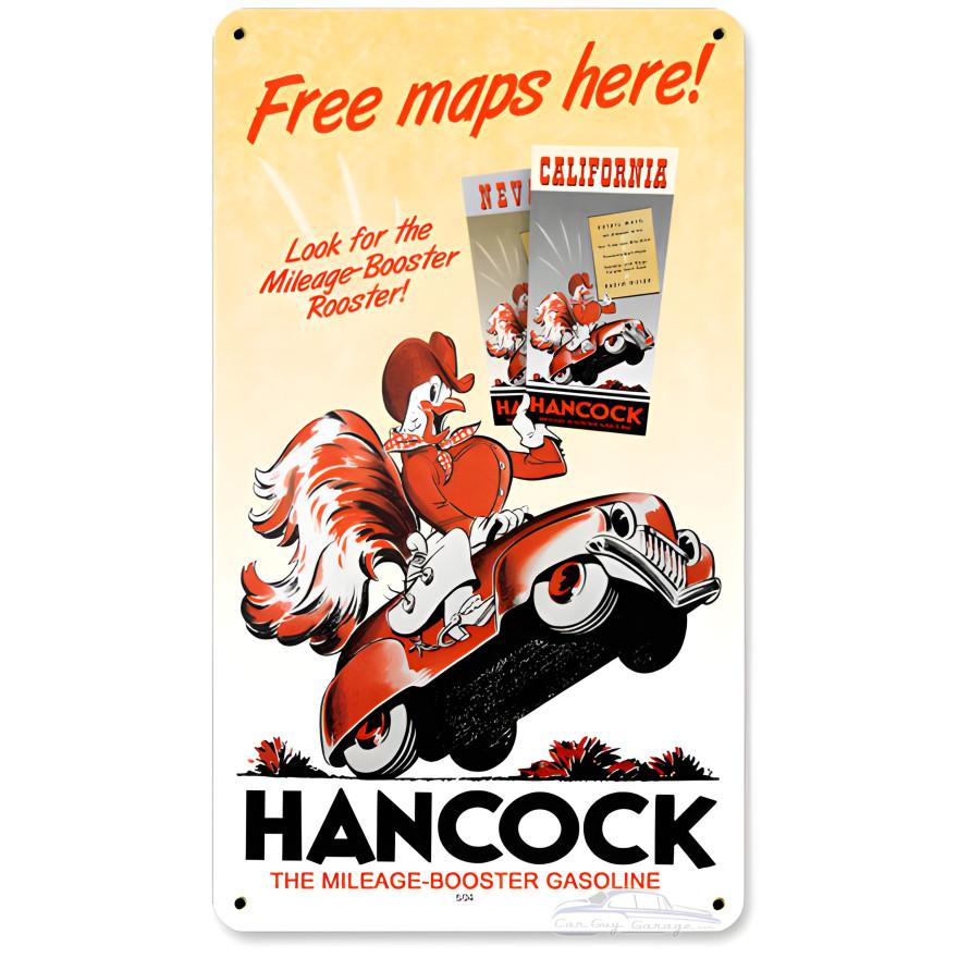 Hancock Maps Metal Sign - 8" x 14"