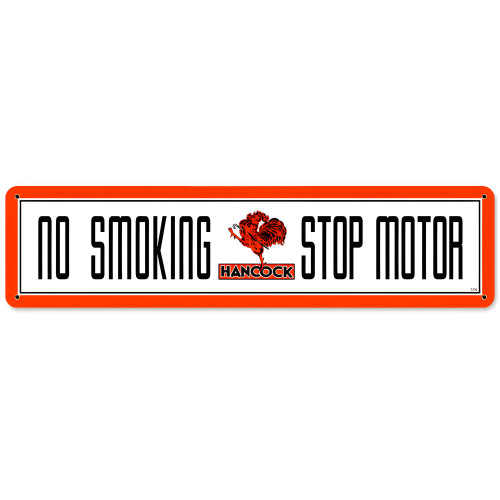 Hancock No Smoking Metal Sign - 20" x 5"