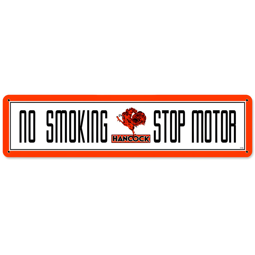 Hancock No Smoking Metal Sign - 20" x 5"