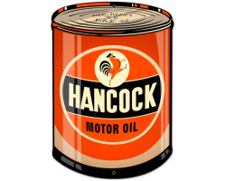 Hancock Oil Can Metal Sign - 14" x 20"