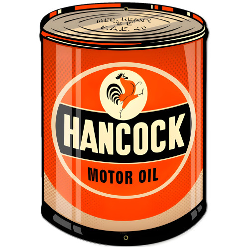 Hancock Oil Can Metal Sign - 14" x 20"