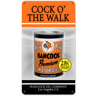 Hancock Oil Metal Sign - 8" x 14"