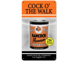 Hancock Oil Metal Sign