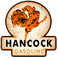 Hancock Old School Gasoline Metal Sign - 16" x 16"