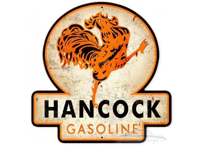 Hancock Old School Gasoline Metal Sign - 16" x 16"