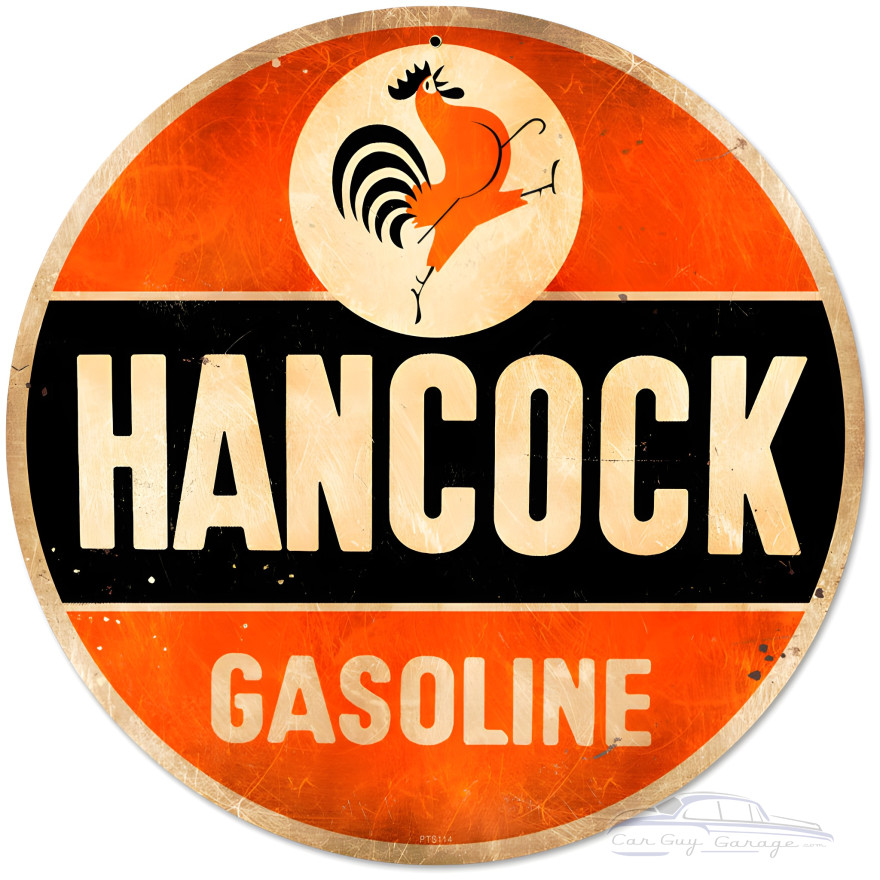 Hancock Old School Metal Sign - 14" Round