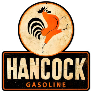 Hancock Old School Gasoline Metal Sign - 16" x 16"